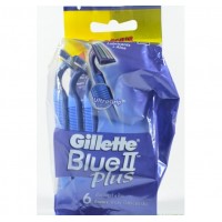 Одноразовые станки бритвы Gillette Blue 2 Plus (6 шт)
