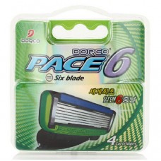 Сменные кассеты картриджи для бритья Dorco Pace 6 (4 шт)