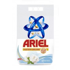 Стиральный порошок Ariel Чистота Deluxe Белая роза-синий 450 гр
