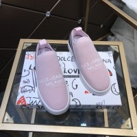 Обувь кеды Dolce & Gabbana Portofino-5 розовые