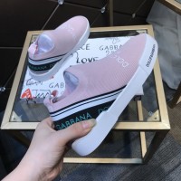 Обувь кеды Dolce & Gabbana Portofino-5 розовые