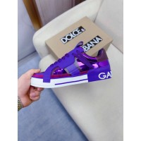Сникеры Dolce & Gabbana Custom 2.Zero-3 фиолетового цвета