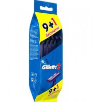 Одноразовые бритвенные станки Gillette 2 лезвия, 10 штук оптом