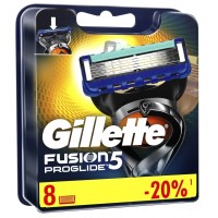 Сменные кассеты картриджи для бритья Gillette Fusion5 Proglide, 8 штук оптом