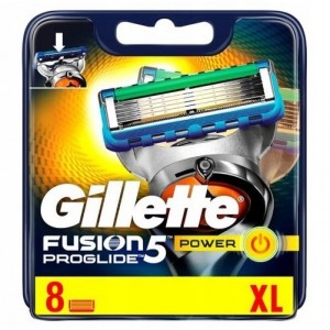 Сменные кассеты картриджи для бритья Gillette Fusion Proglide Power, 8 шт