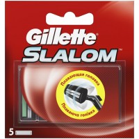 Оригинальные сменные кассеты картриджи для бритья Gillette Slalom 5 шт